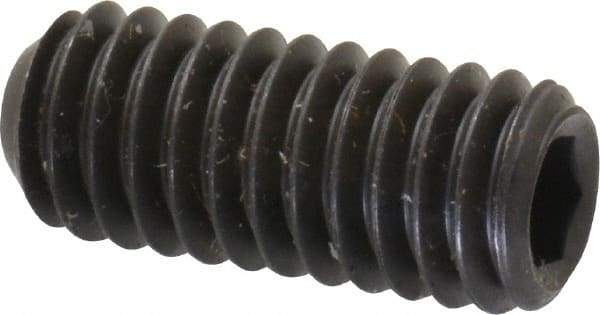 Unbrako - 5/16-18 UNC, 3/4" OAL, Cup Point Set Screw - Grade 8 Alloy Steel, 3/32" Key - Eagle Tool & Supply