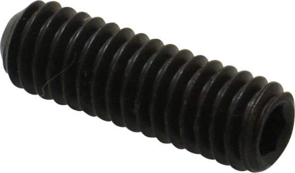 Unbrako - 5/16-18 UNC, 1" OAL, Cup Point Set Screw - Grade 8 Alloy Steel, 3/32" Key - Eagle Tool & Supply