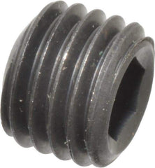 Unbrako - 5/16-24 UNF, 1/4" OAL, Cup Point Set Screw - Grade 8 Alloy Steel, 3/32" Key - Eagle Tool & Supply