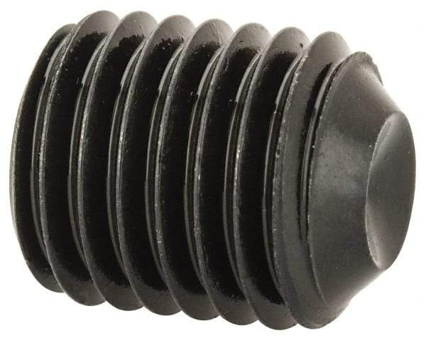 Unbrako - 5/16-24 UNF, 3/8" OAL, Cup Point Set Screw - Grade 8 Alloy Steel, 3/32" Key - Eagle Tool & Supply