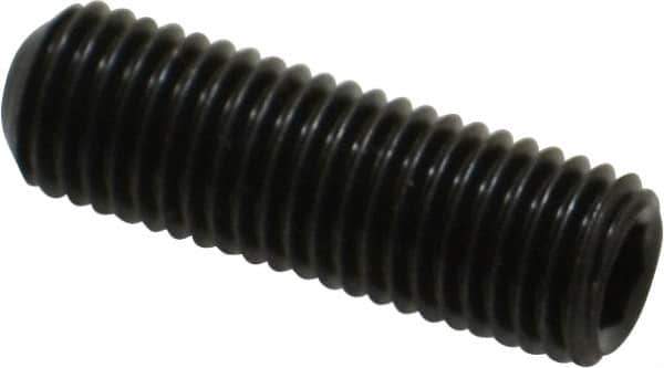 Unbrako - 5/16-24 UNF, 1" OAL, Cup Point Set Screw - Grade 8 Alloy Steel, 3/32" Key - Eagle Tool & Supply