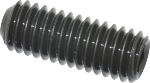 Unbrako - 3/8-16 UNC, 1" OAL, Cup Point Set Screw - Grade 8 Alloy Steel, 3/16" Key - Eagle Tool & Supply