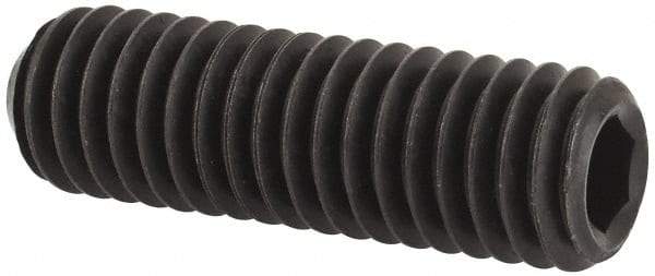 Unbrako - 3/8-16 UNC, 1-1/4" OAL, Cup Point Set Screw - Grade 8 Alloy Steel, 3/16" Key - Eagle Tool & Supply