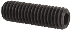 Unbrako - 3/8-16 UNC, 1-1/4" OAL, Cup Point Set Screw - Grade 8 Alloy Steel, 3/16" Key - Eagle Tool & Supply