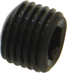Unbrako - 3/8-24 UNF, 5/16" OAL, Cup Point Set Screw - Grade 8 Alloy Steel, 3/16" Key - Eagle Tool & Supply