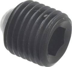 Unbrako - 3/8-24 UNF, 3/8" OAL, Cup Point Set Screw - Grade 8 Alloy Steel, 3/16" Key - Eagle Tool & Supply