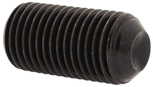 Unbrako - 3/8-24 UNF, 3/4" OAL, Cup Point Set Screw - Grade 8 Alloy Steel, 3/16" Key - Eagle Tool & Supply