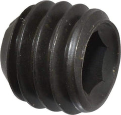 Unbrako - 7/16-14 UNC, 3/8" OAL, Cup Point Set Screw - Grade 8 Alloy Steel, 7/32" Key - Eagle Tool & Supply
