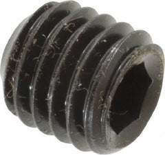 Unbrako - 1/2-13 UNC, 1/2" OAL, Cup Point Set Screw - Grade 8 Alloy Steel, 1/4" Key - Eagle Tool & Supply