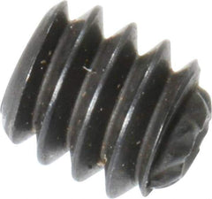 Unbrako - #4-40 UNC, 1/8" OAL, Knurled Cup Point Set Screw - Grade 8 Steel, 0.05" Key - Eagle Tool & Supply