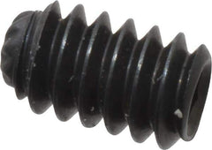 Unbrako - #4-40 UNC, 3/16" OAL, Knurled Cup Point Set Screw - Grade 8 Alloy Steel, 1/2" Key - Eagle Tool & Supply