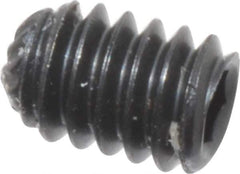 Unbrako - #5-40 UNC, 3/16" OAL, Knurled Cup Point Set Screw - Grade 8 Alloy Steel, 1/16" Key - Eagle Tool & Supply