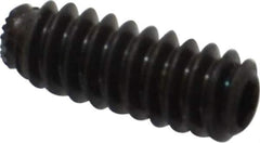 Unbrako - #6-32 UNC, 3/8" OAL, Knurled Cup Point Set Screw - Grade 8 Alloy Steel, 1/16" Key - Eagle Tool & Supply