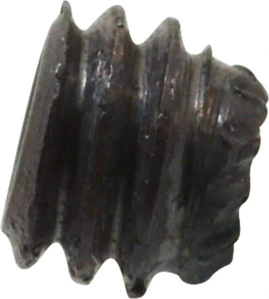 Unbrako - #8-32 UNC, 1/8" OAL, Knurled Cup Point Set Screw - Grade 8 Alloy Steel, 5/64" Key - Eagle Tool & Supply