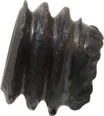 Unbrako - #8-32 UNC, 1/8" OAL, Knurled Cup Point Set Screw - Grade 8 Alloy Steel, 5/64" Key - Eagle Tool & Supply