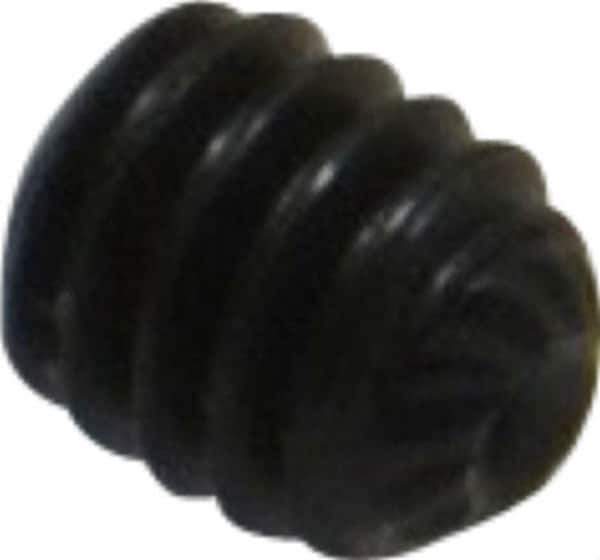 Unbrako - #8-32 UNC, 3/16" OAL, Knurled Cup Point Set Screw - Grade 8 Alloy Steel, 5/64" Key - Eagle Tool & Supply
