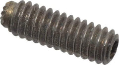 Unbrako - #8-32 UNC, 1/2" OAL, Knurled Cup Point Set Screw - Grade 8 Alloy Steel, 5/64" Key - Eagle Tool & Supply