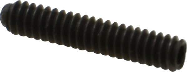 Unbrako - #10-24 UNC, 1" OAL, Knurled Cup Point Set Screw - Grade 8 Alloy Steel, 3/32" Key - Eagle Tool & Supply