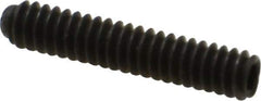 Unbrako - #10-24 UNC, 1" OAL, Knurled Cup Point Set Screw - Grade 8 Alloy Steel, 3/32" Key - Eagle Tool & Supply