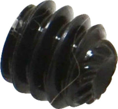 Unbrako - 1/4-20 UNC, 1/4" OAL, Knurled Cup Point Set Screw - Grade 8 Alloy Steel, 1/8" Key - Eagle Tool & Supply