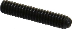 Unbrako - 1/4-20 UNC, 1-1/4" OAL, Knurled Cup Point Set Screw - Grade 8 Alloy Steel, 1/8" Key - Eagle Tool & Supply