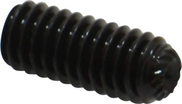 Unbrako - 5/16-18 UNC, 3/4" OAL, Knurled Cup Point Set Screw - Grade 8 Alloy Steel, 5/32" Key - Eagle Tool & Supply