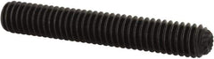 Unbrako - 5/16-18 UNC, 2" OAL, Knurled Cup Point Set Screw - Grade 8 Alloy Steel, 5/32" Key - Eagle Tool & Supply