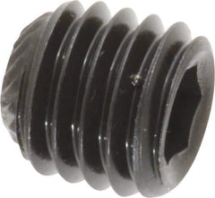 Unbrako - 1/2-13 UNC, 1/2" OAL, Knurled Cup Point Set Screw - Grade 8 Alloy Steel, 1/4" Key - Eagle Tool & Supply