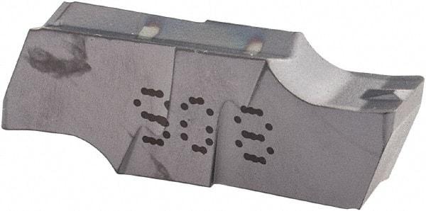 Iscar - 400040GIPI Grade IC908, 4mm Cutting Width Carbide Grooving Insert - 2mm Max Depth of Cut, Neutral, 0.4mm Corner Radius, TiAlN Finish - Eagle Tool & Supply