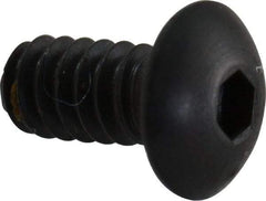 Unbrako - #4-40 UNC Hex Socket Drive, Button Screw - Alloy Steel, Black Oxide Finish, 1/4" Length Under Head - Eagle Tool & Supply
