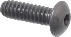 Unbrako - #4-40 UNC Hex Socket Drive, Button Screw - Alloy Steel, Black Oxide Finish, 3/8" Length Under Head - Eagle Tool & Supply