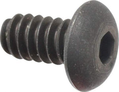 Unbrako - #6-32 UNC Hex Socket Drive, Button Screw - Alloy Steel, Black Oxide Finish, 1/4" Length Under Head - Eagle Tool & Supply