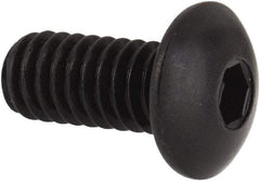 Unbrako - #8-32 UNC Hex Socket Drive, Button Screw - Alloy Steel, Black Oxide Finish, 3/8" Length Under Head - Eagle Tool & Supply