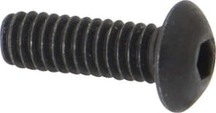 Unbrako - #8-32 UNC Hex Socket Drive, Button Screw - Alloy Steel, Black Oxide Finish, 1/2" Length Under Head - Eagle Tool & Supply