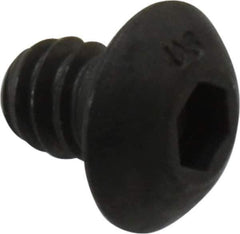 Unbrako - #10-24 UNC Hex Socket Drive, Button Screw - Alloy Steel, Black Oxide Finish, 1/4" Length Under Head - Eagle Tool & Supply