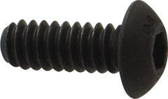 Unbrako - #10-24 UNC Hex Socket Drive, Button Screw - Alloy Steel, Black Oxide Finish, 1/2" Length Under Head - Eagle Tool & Supply