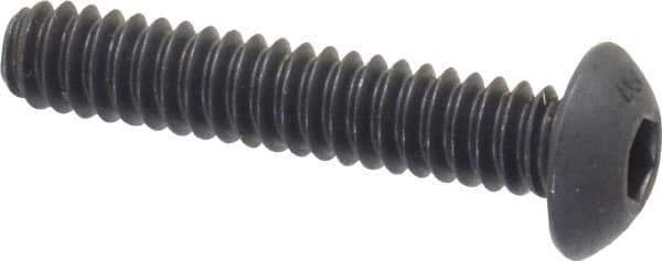 Unbrako - #10-24 UNC Hex Socket Drive, Button Screw - Alloy Steel, Black Oxide Finish, 1" Length Under Head - Eagle Tool & Supply