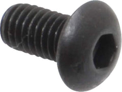 Unbrako - #10-32 UNF Hex Socket Drive, Button Screw - Alloy Steel, Black Oxide Finish, 3/8" Length Under Head - Eagle Tool & Supply