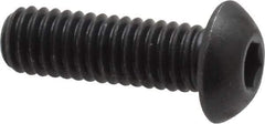 Unbrako - 5/16-18 UNC Hex Socket Drive, Button Screw - Alloy Steel, Black Oxide Finish, 1" Length Under Head - Eagle Tool & Supply