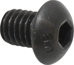 Unbrako - 3/8-16 UNC Hex Socket Drive, Button Screw - Alloy Steel, Black Oxide Finish, 1/2" Length Under Head - Eagle Tool & Supply
