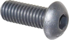 Unbrako - 3/8-16 UNC Hex Socket Drive, Button Screw - Alloy Steel, Black Oxide Finish, 1" Length Under Head - Eagle Tool & Supply