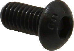 Unbrako - M6x1.00 Metric Coarse Hex Socket Drive, Button Screw - Alloy Steel, Black Oxide Finish, 12mm Length Under Head - Eagle Tool & Supply