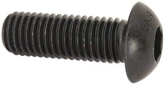 Unbrako - M12x1.75 Metric Coarse Hex Socket Drive, Button Screw - Alloy Steel, Black Oxide Finish, 35mm Length Under Head - Eagle Tool & Supply