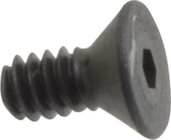 Unbrako - #4-40 UNC Hex Socket Drive, 82° Flat Screw - Alloy Steel, Black Oxide Finish, 1/4" OAL - Eagle Tool & Supply