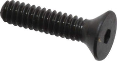 Unbrako - #4-40 UNC Hex Socket Drive, 82° Flat Screw - Alloy Steel, Black Oxide Finish, 1/2" OAL - Eagle Tool & Supply