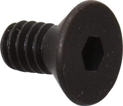 Unbrako - #5-40 UNC Hex Socket Drive, 82° Flat Screw - Alloy Steel, Black Oxide Finish, 1/4" OAL - Eagle Tool & Supply