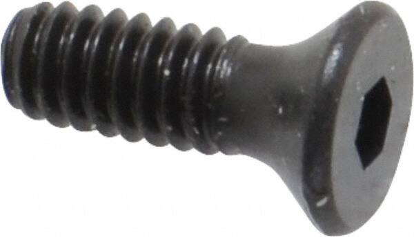 Unbrako - #5-40 UNC Hex Socket Drive, 82° Flat Screw - Alloy Steel, Black Oxide Finish, 3/8" OAL - Eagle Tool & Supply