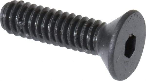 Unbrako - #5-40 UNC Hex Socket Drive, 82° Flat Screw - Alloy Steel, Black Oxide Finish, 1/2" OAL - Eagle Tool & Supply