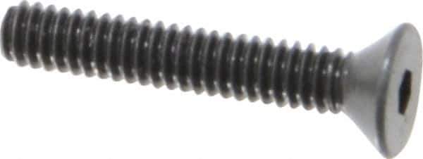 Unbrako - #5-40 UNC Hex Socket Drive, 82° Flat Screw - Alloy Steel, Black Oxide Finish, 3/4" OAL - Eagle Tool & Supply