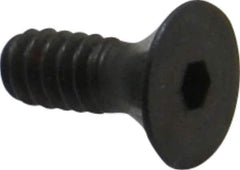 Unbrako - #6-32 UNC Hex Socket Drive, 82° Flat Screw - Alloy Steel, Black Oxide Finish, 3/8" OAL - Eagle Tool & Supply